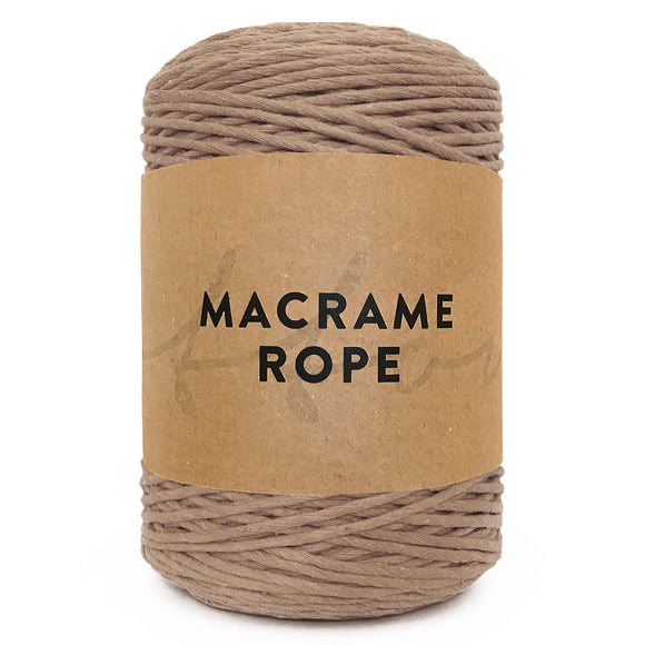 Beige 300m 3mm Premium Cotton Macrame Yarn 1kg Single Twist