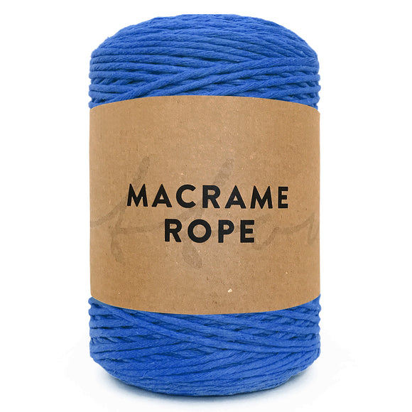 Indigo Blue 300m 3mm Premium Cotton Macrame Yarn 1kg Single Twist