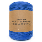 Indigo Blue 300m 3mm Premium Cotton Macrame Yarn 1kg Single Twist
