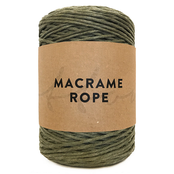 Kombu Green 300m 3mm Premium Cotton Macrame Yarn 1kg Single Twist