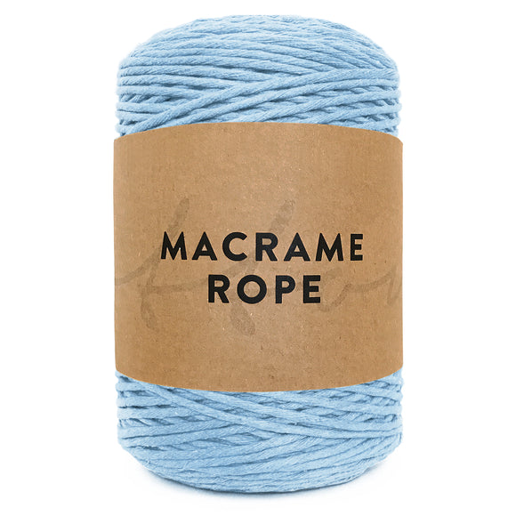 Light Blue 300m 3mm Premium Cotton Macrame Yarn 1kg Single Twist