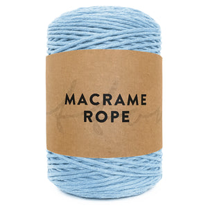 Light Blue 150m 5mm Premium Cotton Macrame Yarn 1kg Single Twist