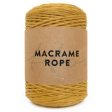 Mustard 150m 5mm Premium Cotton Macrame Yarn 1kg Single Twist