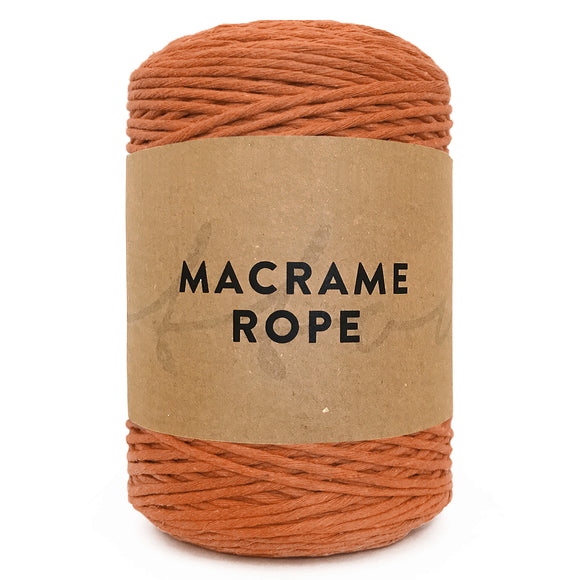 Orange 150m 5mm Premium Cotton Macrame Yarn 1kg Single Twist