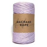 Lilac 45m 5mm Recycled Cotton Macrame Yarn 250g Single Twist