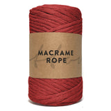 Red 45m 5mm Recycled Cotton Macrame Yarn 250g Single Twist