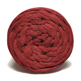 Red 45m 5mm Recycled Cotton Macrame Yarn 250g Single Twist