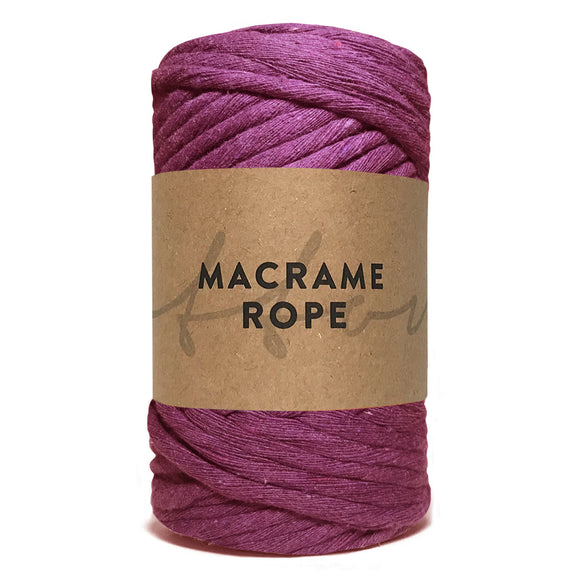 Magenta Haze 45m 5mm Recycled Cotton Macrame Yarn 250g Single Twist