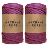 Magenta Haze 90m 5mm Recycled Cotton Macrame Yarn 500g Single Twist