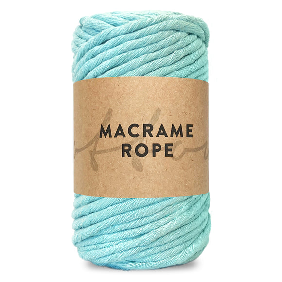 Mint 45m 5mm Recycled Cotton Macrame Yarn 250g Single Twist