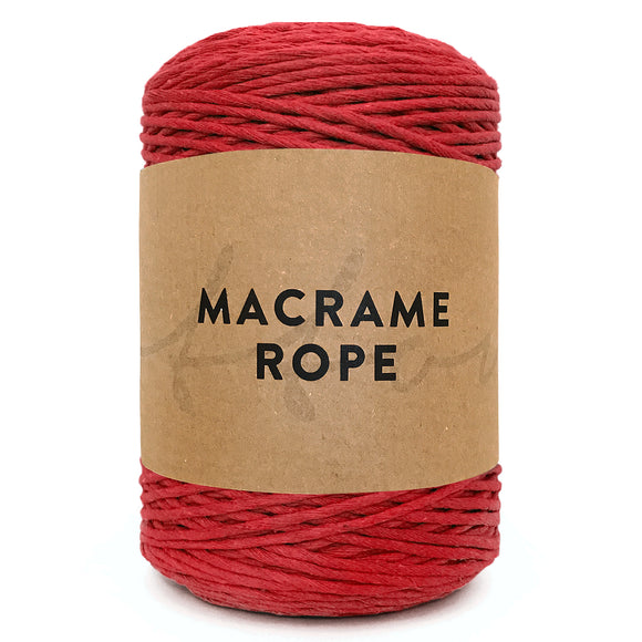 Red 300m 3mm Premium Cotton Macrame Yarn 1kg Single Twist