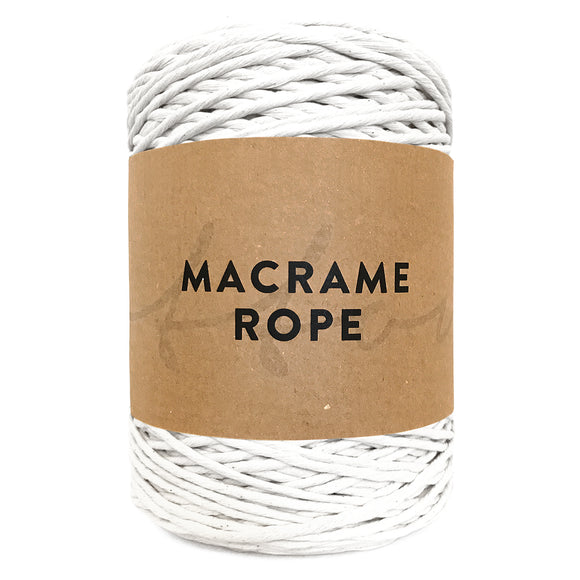 White 300m 3mm Premium Cotton Macrame Yarn 1kg Single Twist